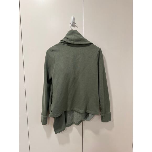 Z By Zella Sweater Cardigan Green Agave Shooting Star Drape Pullover Size M - Picture 6 of 12